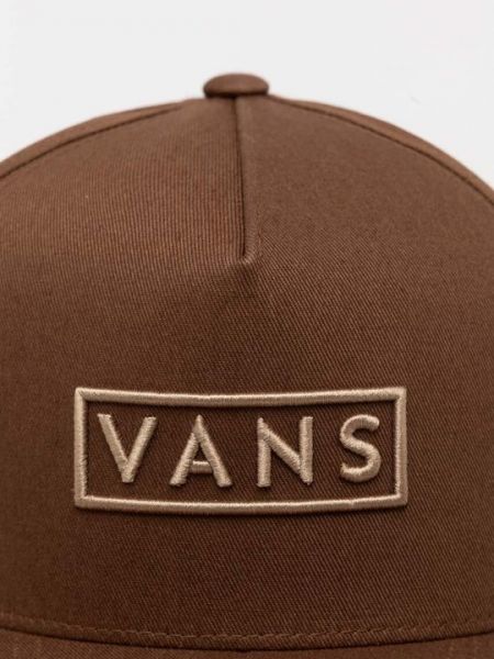 Хлопковая кепка Vans коричневая
