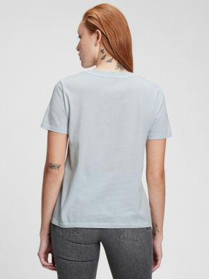 Памучна тениска Gap сиво