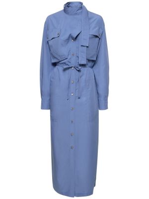Midi haljina s džepovima Lemaire plava