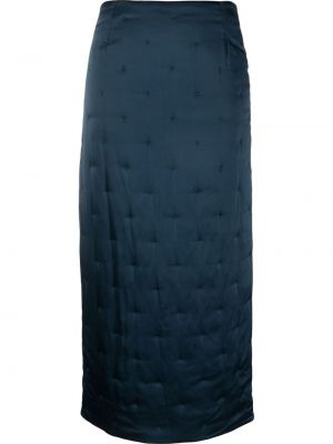 Saténové midi sukně Totême modré