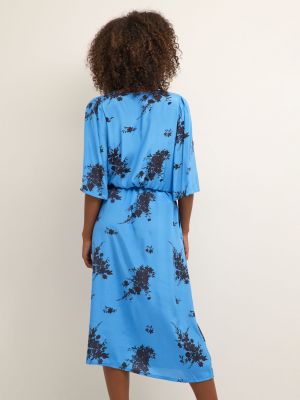 Платье миди в цветочек с принтом Kaffe синее