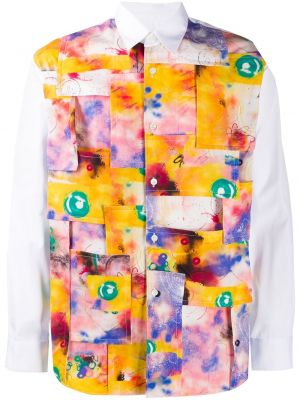 Camisa con estampado con estampado abstracto Comme Des Garçons Shirt blanco