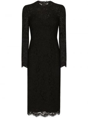 Rochie midi din dantelă Dolce & Gabbana negru