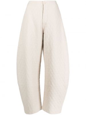 Relaxed ватирани панталон Uma Wang бяло