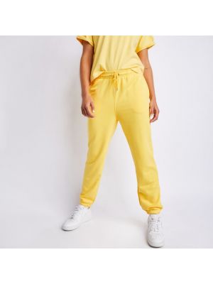 Pantalon en polaire en coton Cozi jaune