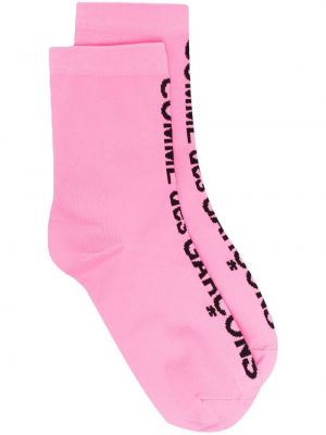 Чорапи с принт Comme Des Garçons розово