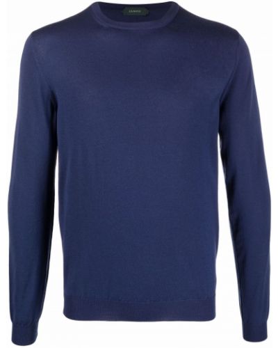 Jersey de punto de tela jersey Zanone azul