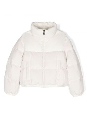 Giacca di velluto a coste Moncler Enfant bianco