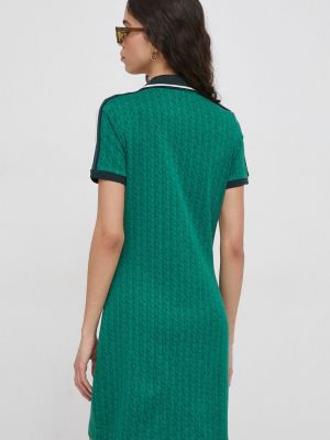 Bavlněné mini šaty Lacoste zelené