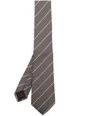 Jedwabny krawat w paski Giorgio Armani