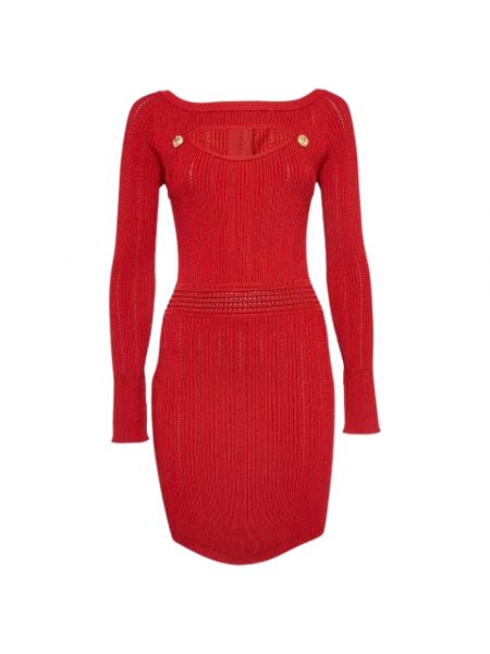 Sukienka Balmain Pre-owned czerwona