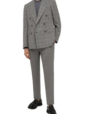 Шерстяной костюм Ralph Lauren серый