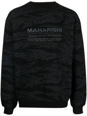 Sweat à imprimé Maharishi noir