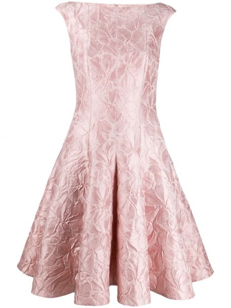 Vestido de tejido jacquard Talbot Runhof rosa