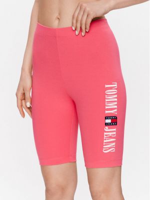 Pantaloni scurți de sport slim fit Tommy Jeans roz