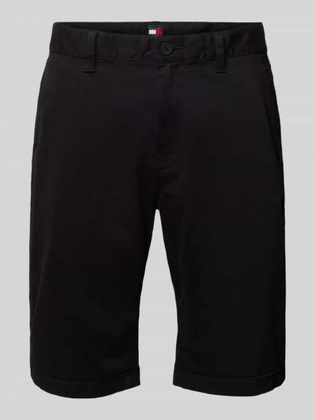 Bermudy w jednolitym kolorze Tommy Jeans czarne