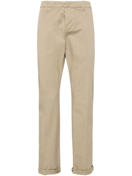 Bavlněné rovné kalhoty s nízkým pasem Dondup
