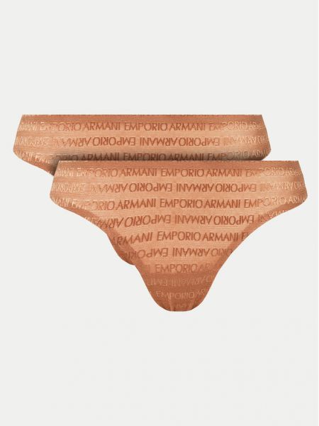 Slipy Emporio Armani Underwear brązowe