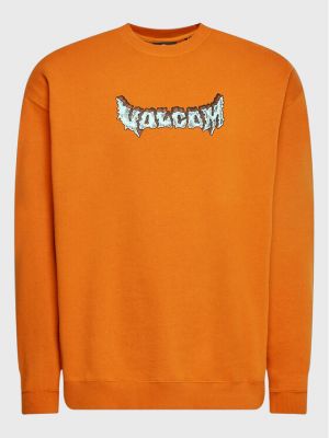 Laza szabású pulóver Volcom narancsszínű