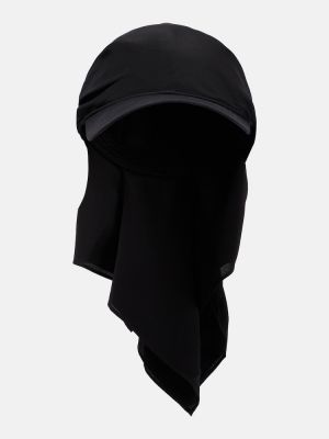 Jedwabna czapka z daszkiem bawełniana Toteme czarna