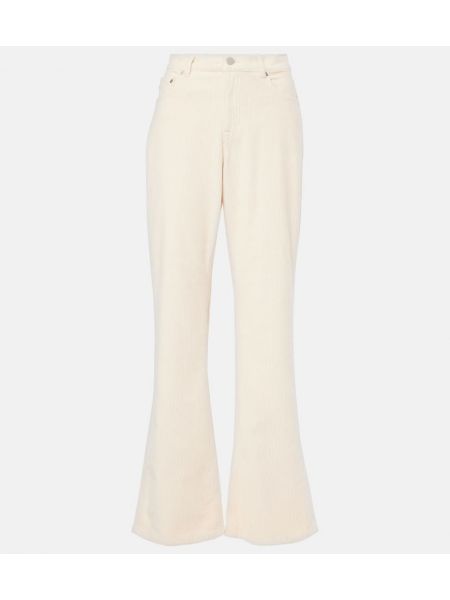 Fløjls flared jeans i bomuld Ag Jeans beige