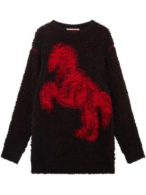 Volneni pulover Stella Mccartney črna