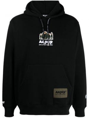 Bluza z kapturem z nadrukiem Aape By A Bathing Ape czarna