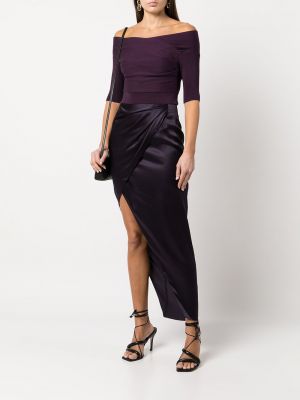 Šilkinis sijonas Michelle Mason violetinė