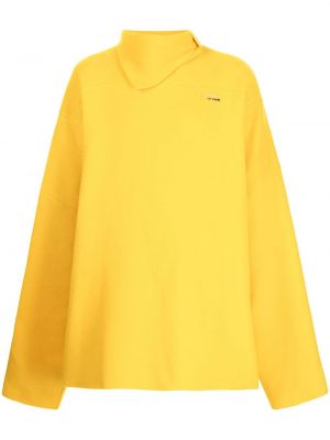 Oversize пуловер Raf Simons жълто