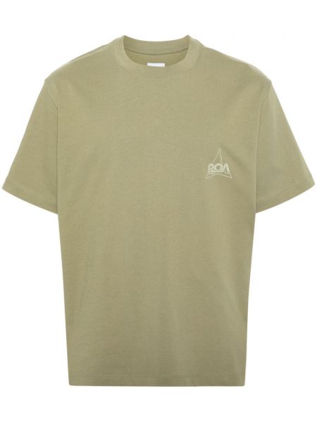 Kokvilnas t-krekls ar apdruku Roa zaļš