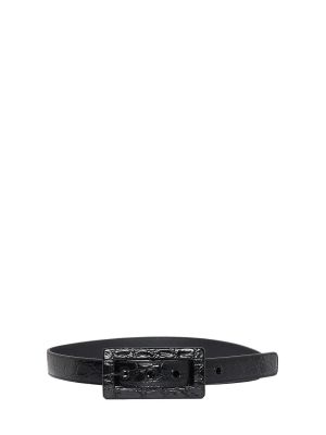 Cinturón de cuero Saint Laurent negro
