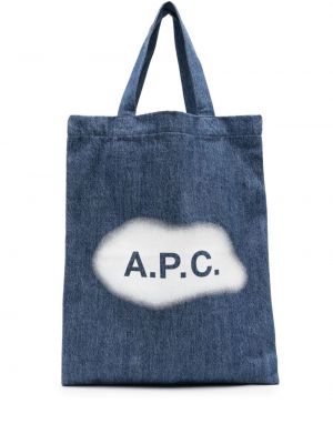 Nákupná taška A.p.c. modrá