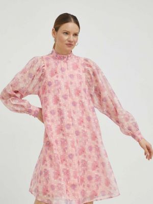 Mini haljina oversized Bruuns Bazaar ružičasta
