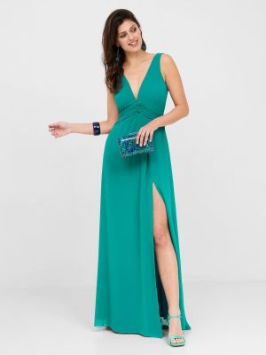 Длинное платье с v-образным вырезом Veneno En La Piel зеленое