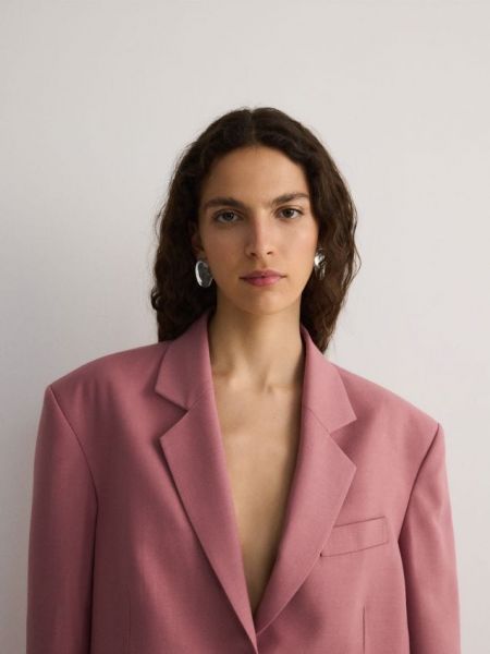 Пиджак оверсайз Reserved розовый