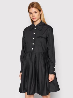 Φόρεμα σε στυλ πουκάμισο Custommade μαύρο