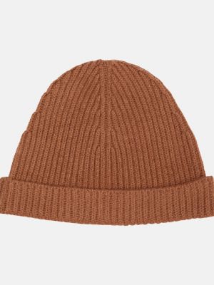 Кашемировая шапка The Row коричневая