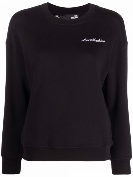 Hjertemønster sweatshirt Love Moschino svart