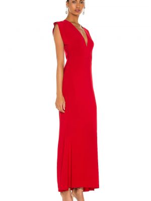Платье с v-образным вырезом Norma Kamali красное