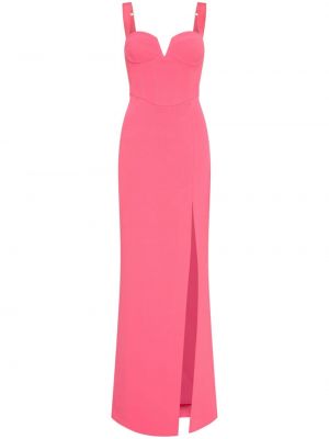 Růžové koktejlové šaty s výstřihem do v Rebecca Vallance