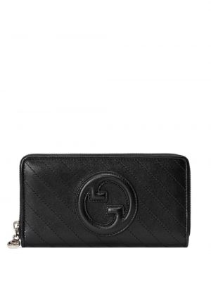 Czarny portfel skórzany Gucci