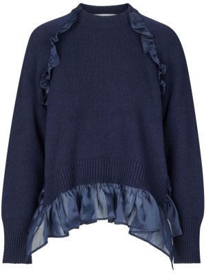 Sweter z falbankami Cecilie Bahnsen niebieski
