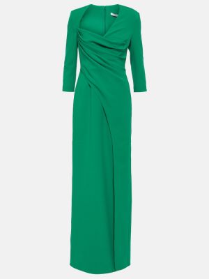 Vestido largo de crepé Safiyaa verde