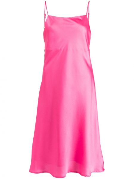 Saténové šaty Apparis - růžová