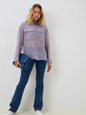 Блузка Calvin Klein Jeans фиолетовая