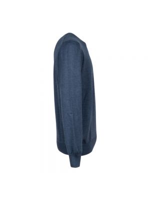 Jersey de lana merino de tela jersey Gran Sasso azul