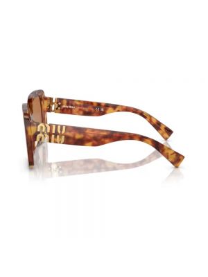 Okulary przeciwsłoneczne Miu Miu brązowe