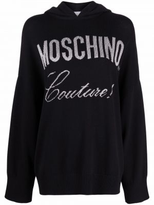 Худи с логотипом Moschino, черное