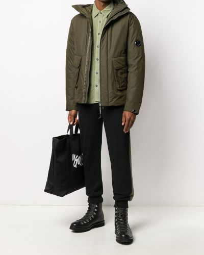 Abrigo con capucha con bolsillos C.p. Company verde