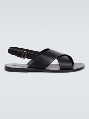 Sandale din piele Saint Laurent negru